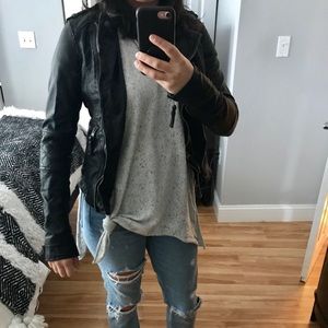 Faux leather jacket